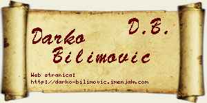 Darko Bilimović vizit kartica
